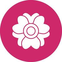 Sakura Glyph Circle Icon vector