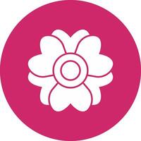 Sakura Glyph Circle Icon vector