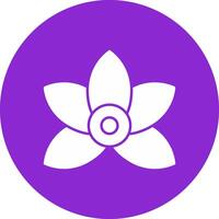 Lily Glyph Circle Icon vector