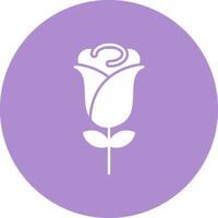 Rose Glyph Circle Icon vector