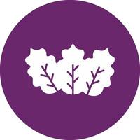 icono de círculo de glifo de repollo vector