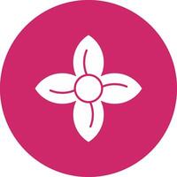 Clematis Glyph Circle Icon vector