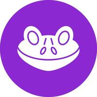 Frog Glyph Circle Icon vector