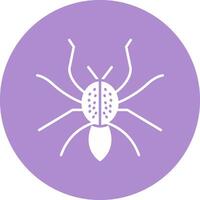 Spider Glyph Circle Icon vector