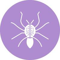 Spider Glyph Circle Icon vector