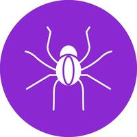 Spider Glyph Circle Icon vector
