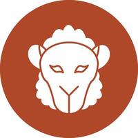 Sheep Glyph Circle Icon vector