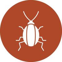 Cockroach Glyph Circle Icon vector
