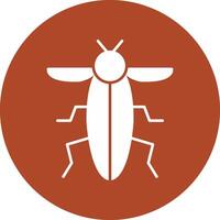 Insect Glyph Circle Icon vector