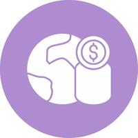 Economy Glyph Circle Icon vector