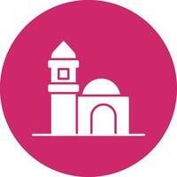 Mosque Glyph Circle Icon vector