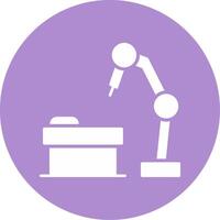 Robotic Surgery Glyph Circle Icon vector