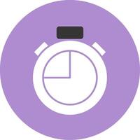 Stopwatch Glyph Circle Icon vector