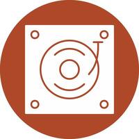 placa giratoria glifo circulo icono vector