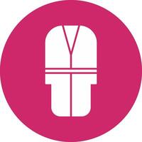 Bath Robe Glyph Circle Icon vector