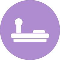 Joystick Glyph Circle Icon vector