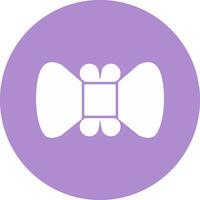 Bowtie Glyph Circle Icon vector