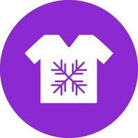 Tshirt Glyph Circle Icon vector