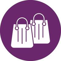 Shopping Bag Glyph Circle Icon vector