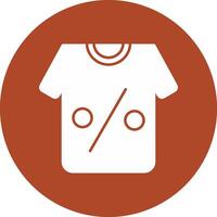 Tshirt Glyph Circle Icon vector