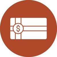 Payment Voucher Glyph Circle Icon vector