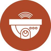 Cctv Glyph Circle Icon vector