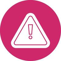 Alert Glyph Circle Icon vector