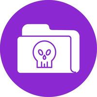 Folder Glyph Circle Icon vector