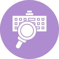 Keylogger Glyph Circle Icon vector