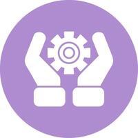 Industry Glyph Circle Icon vector