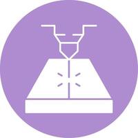 Laser Glyph Circle Icon vector
