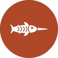 Narwhal Glyph Circle Icon vector