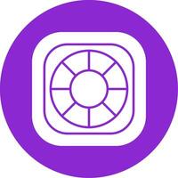 Lifebuoy Glyph Circle Icon vector