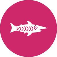 shark Glyph Circle Icon vector