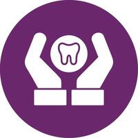 dental cuidado glifo circulo icono vector