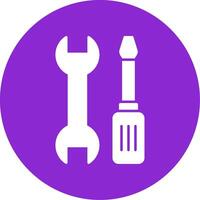 Tools Glyph Circle Icon vector