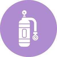 Oxygen Tank Glyph Circle Icon vector