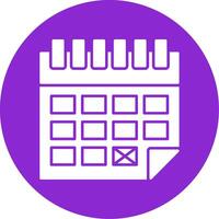 Date Glyph Circle Icon vector