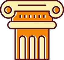 Column filled Sliped Retro Icon vector