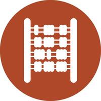 Abacus Glyph Circle Icon vector