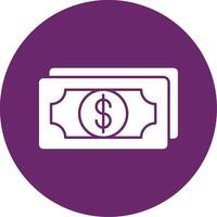 Money Glyph Circle Icon vector