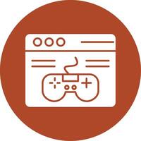 Videogame Glyph Circle Icon vector