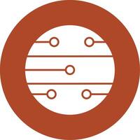 Mars Glyph Circle Icon vector
