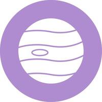 Planet Glyph Circle Icon vector