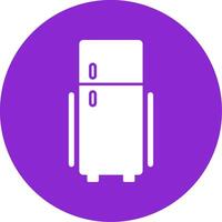 Fridge Glyph Circle Icon vector