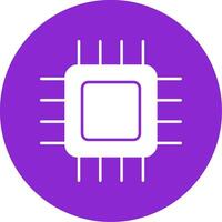 Cpu Glyph Circle Icon vector