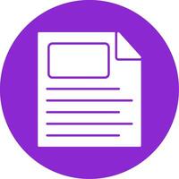 File Glyph Circle Icon vector