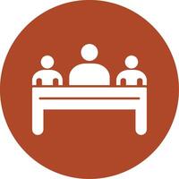Business People Glyph Circle Icon vector