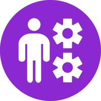 Business People Glyph Circle Icon vector