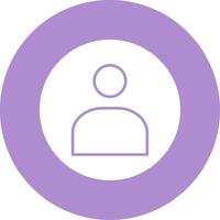 User Glyph Circle Icon vector